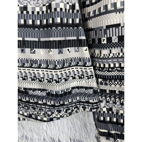 Nike Jacket Womans Medium Gray Aztec Southwestern Half Zip Mock Neck Pullover - Picture 7 of 7